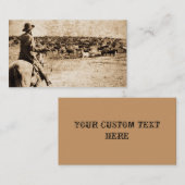 Thuis op het Waaier  Cowboy Old West Visitekaartje (Voorkant / Achterkant)