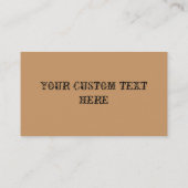 Thuis op het Waaier  Cowboy Old West Visitekaartje (Achterkant)