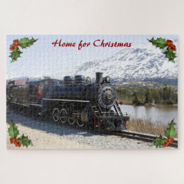 Thuis op trein voor kerstmis Grote puzzel