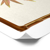 Thuis Oranje Flowers Butterfly Inspirerend Quote Poster (Hoek)