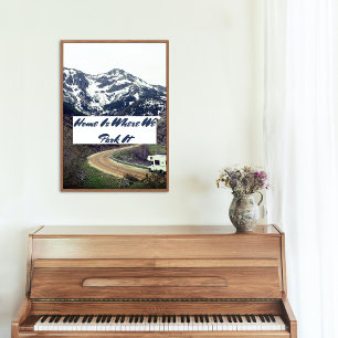 thuis parkeren we het op RV NOMADS Poster