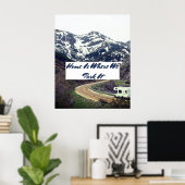 thuis parkeren we het op RV NOMADS Poster (Thuiskantoor)