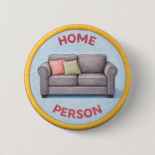 Thuis Persoon Ronde Button 5,7 Cm (Voorkant)