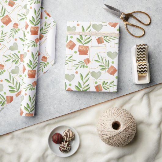 Thuis Planten in Waterverf keramische potten Cadeaupapier (Crafts)