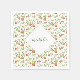 Thuis Planten in Waterverf keramische potten Servet