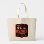 Thuis Produceren Honing Grote Tote Bag (Achterkant)