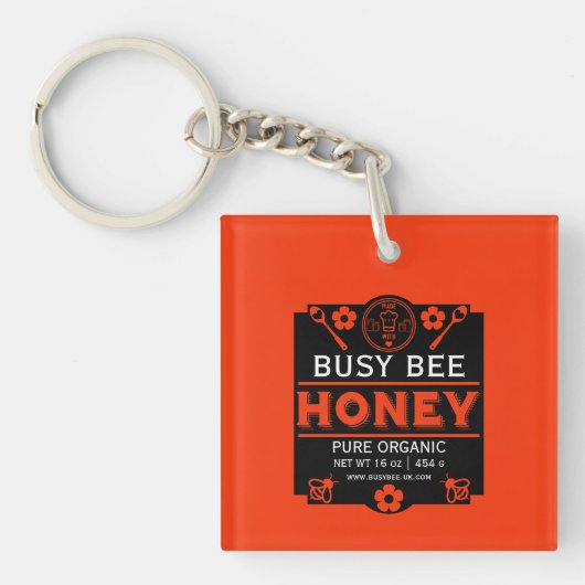 Thuis Produceren Honing Sleutelhanger (voorkant)