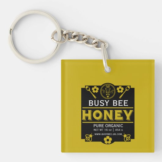 Thuis Produceren Honing Sleutelhanger (voorkant)