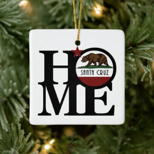THUIS Santa Cruz Californië Keramisch Ornament