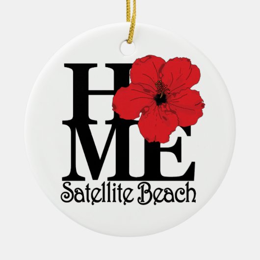 THUIS Satellite Beach Keramisch Ornament (Voorkant)