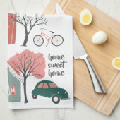 Thuis schattehuis keukenhanddoek (Quarter Fold)