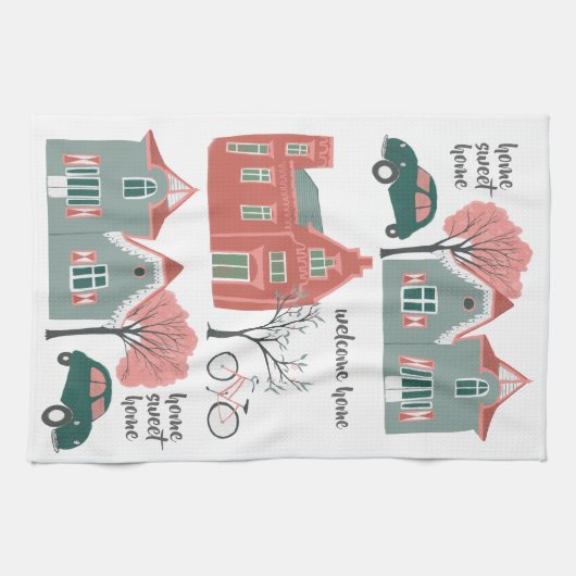 Thuis schattehuis keukenhanddoek (Horizontaal)