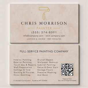 Thuis Schilder Professioneel QR Code Visitekaartje