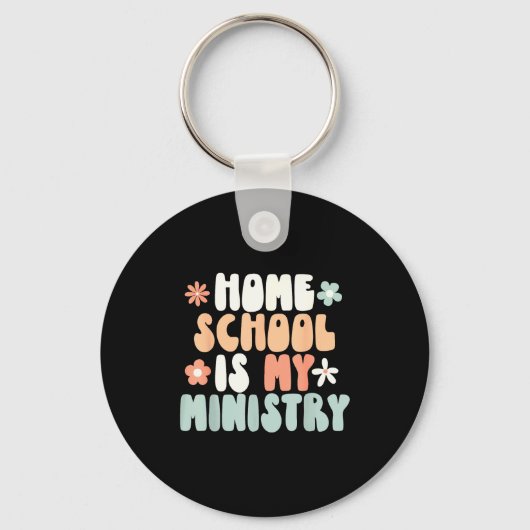 Thuis school is bediening thuisonderwijs moeder ch sleutelhanger (Voorkant)