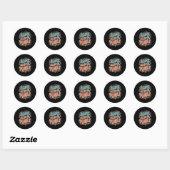 Thuis School Mama Boho Regenboog Met Hart Ronde Sticker (Vel)