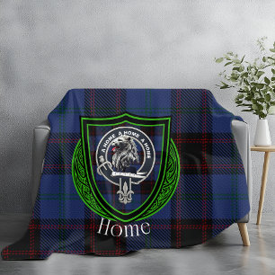 Thuis Schotse Clan Tartan Crest Fleece Deken