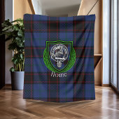 Thuis Schotse Clan Tartan Crest Fleece Deken