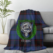 Thuis Schotse Clan Tartan Crest Fleece Deken