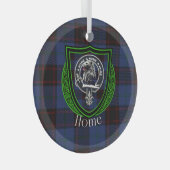 Thuis Schotse Clan Tartan & Crest Glas Ornament (Voorkant Rechts)