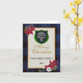 Thuis Schotse Clan Tartan & Crest Kaart (Gele Bloem)