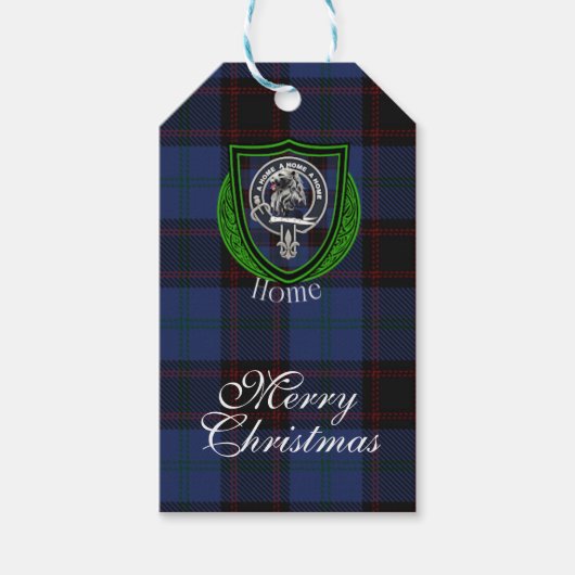 Thuis Schotse Clan Tartan & Wapen Cadeaulabel (Voorkant)