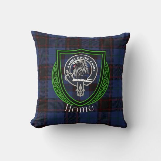 Thuis Schotse Clan Tartan & Wapen Kussen (Voorkant)
