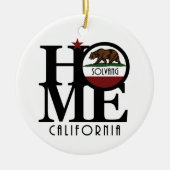 THUIS Solvang Californië  Keramisch Ornament (Voorkant)