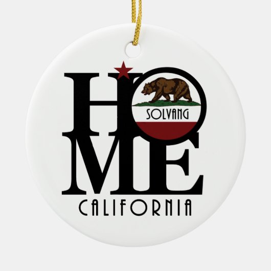 THUIS Solvang Californië Keramisch Ornament (Voorkant)