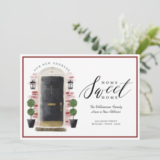 Thuis - startpunt We hebben de zwarte Waterverf va Aankondiging (Staand voorkant)