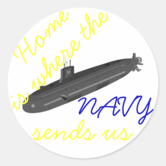 Thuis stuurt de marine ons onderzeese stickers
