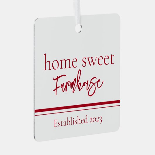 Thuis Sweet Farmhouse Metalen Ornament (Voorkant Rechts)