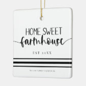 Thuis Sweet Farmhouse Modern Country Elegance Keramisch Ornament (Links)