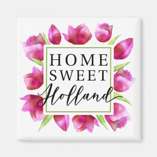 Thuis Sweet Holland: Roze Tulpen Dutch Tulpen Gift Magneet