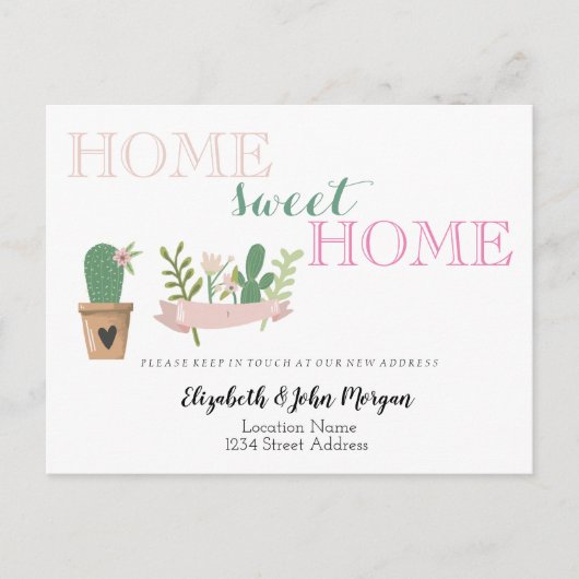 Thuis Sweet Home, Cactus Bloem Aankondiging (Voorkant)