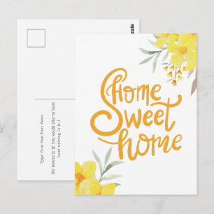 Thuis Sweet Home Chic Gele Bloemen Gefeliciteerd Briefkaart