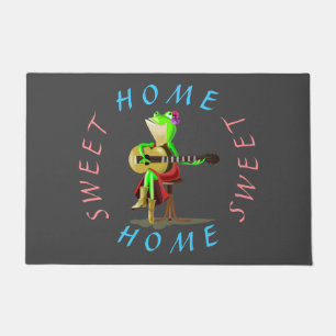 Thuis Sweet Home Deurmat met Muzikale Kikker