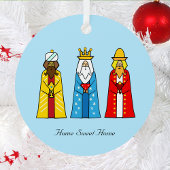Thuis Sweet Home & Drie Wijzen Metalen Ornament