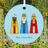 Thuis Sweet Home & Drie Wijzen Metalen Ornament