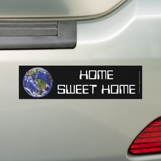 Thuis Sweet Home Earth Art Bumpersticker (Op auto)