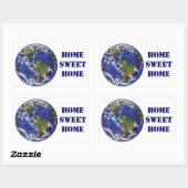 Thuis Sweet Home Earth-Stickers Rechthoekige Sticker (Vel)