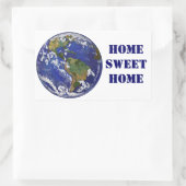 Thuis Sweet Home Earth-Stickers Rechthoekige Sticker (Tas)