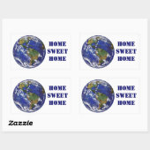 Thuis Sweet Home Earth-Stickers Rechthoekige Sticker (Vel)