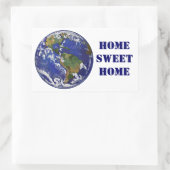 Thuis Sweet Home Earth-Stickers Rechthoekige Sticker (Tas)