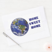 Thuis Sweet Home Earth-Stickers Rechthoekige Sticker (Envelop)