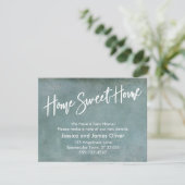 Thuis Sweet Home Grunge Blauwe Aankondiging (Staand voorkant)