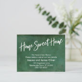 Thuis Sweet Home Grunge Groen Aankondiging (Staand voorkant)