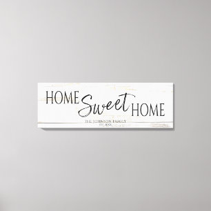 Thuis Sweet Home Huis Opwarmingsfeest  Canvas Afdruk