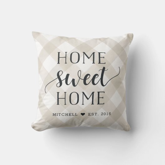 Thuis Sweet Home Persoonlijk Kussen (Voorkant)
