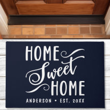 Thuis Sweet Home Rustieke Moderne Navy Familie