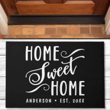 Thuis Sweet Home Rustieke Zwarte Elegante Familie